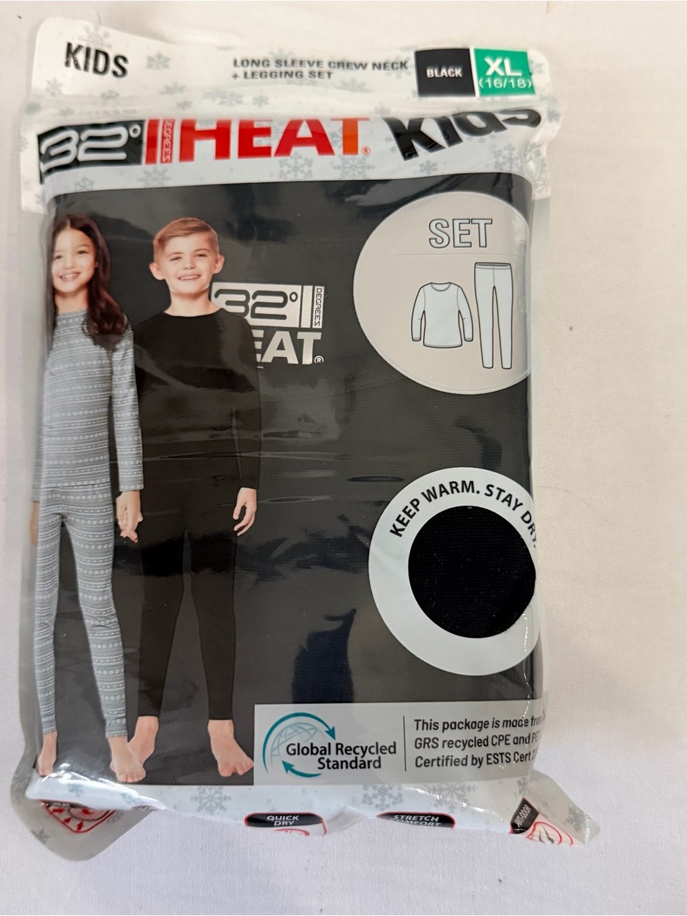 32 Degrees Heat Thermal Underwear Base Layer - Black